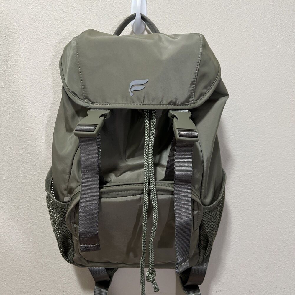 Fabletics The Cargo Backpack Riley, Green Gym Bag Hiking Picnic Outdoor Active